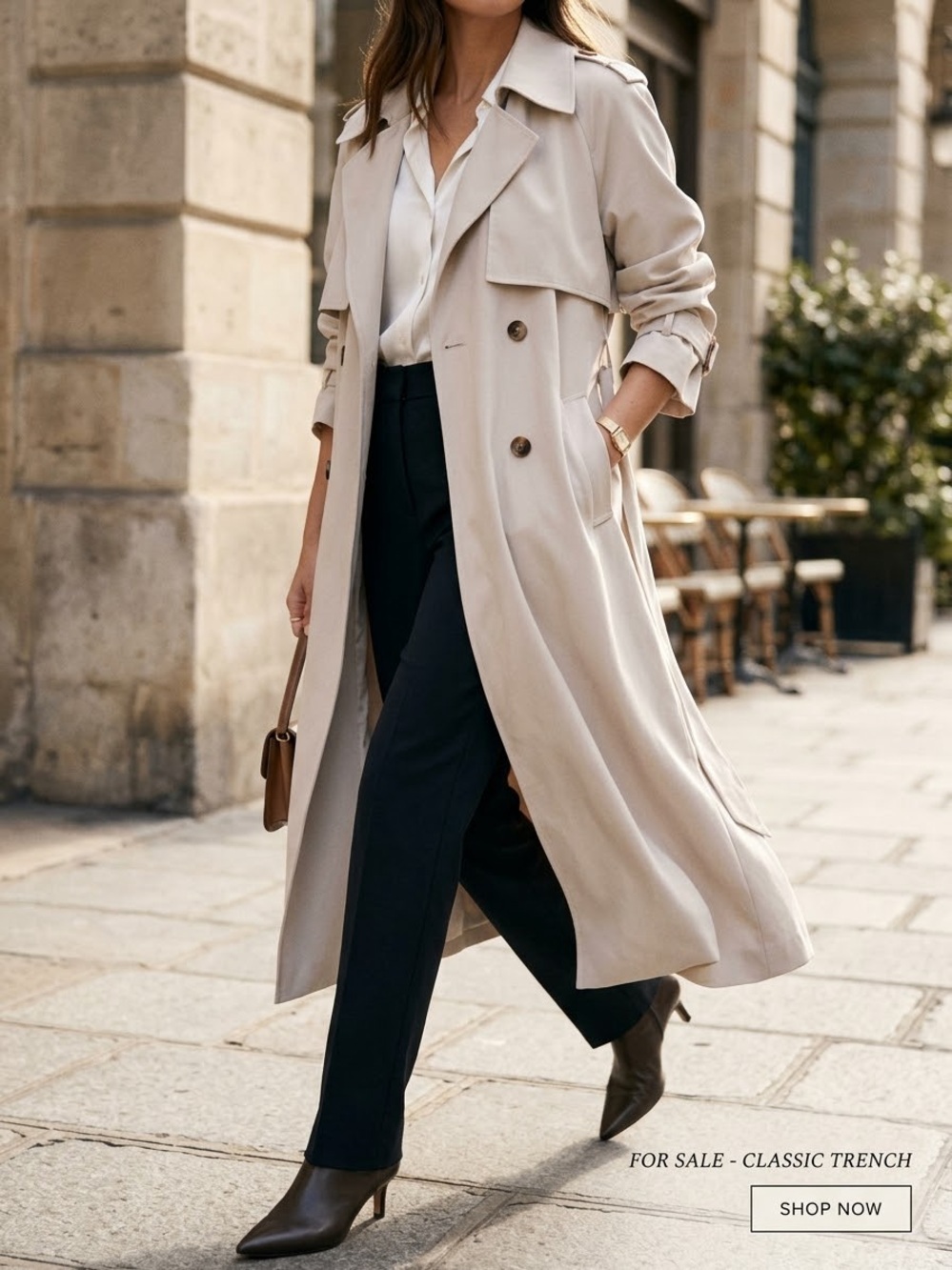 Abercrombie & Fitch Beige Trench Coat - Women
